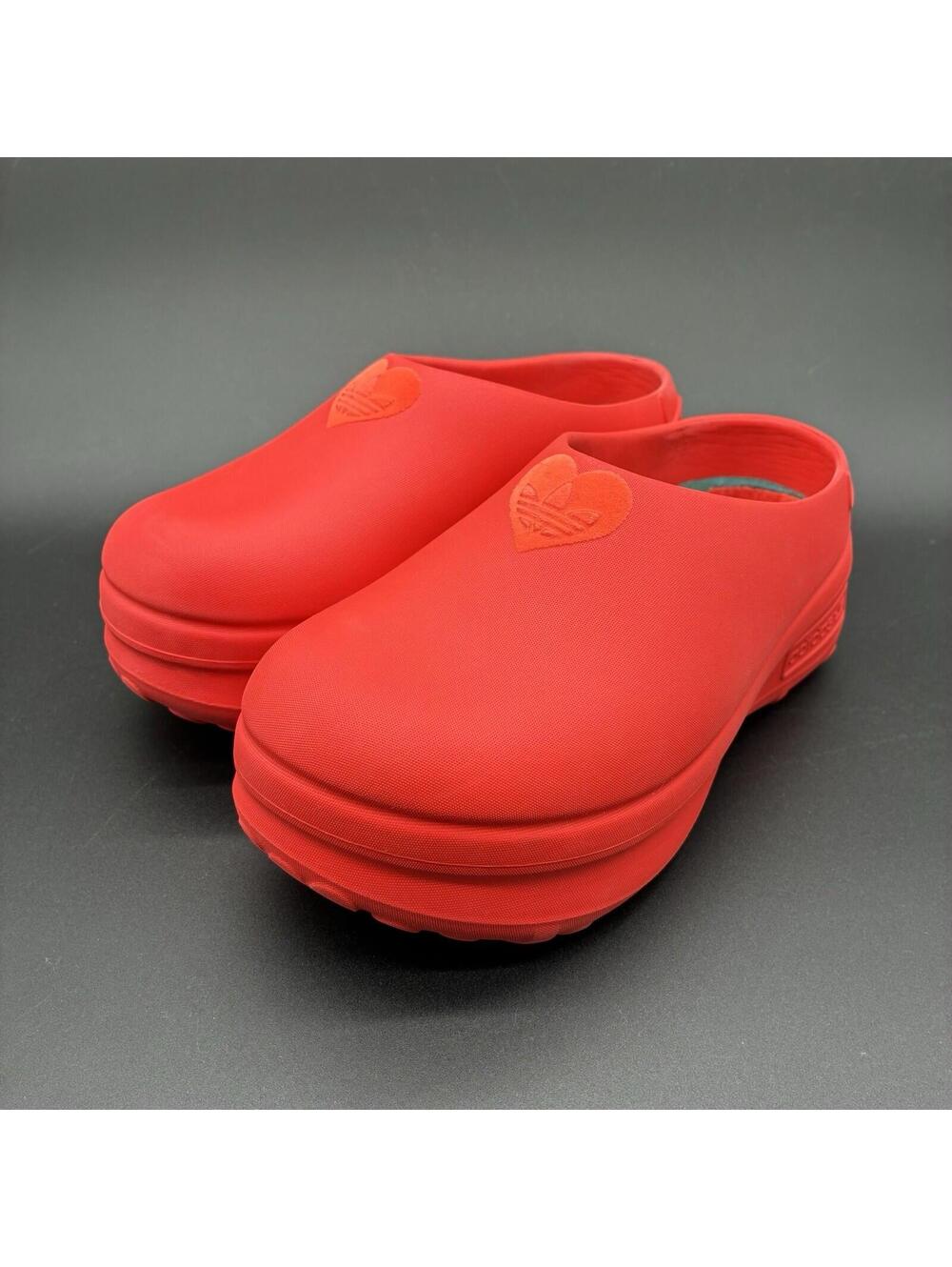 Adidas Adifom Stan Smith Mule Red Womens 6.5 Foam Clog Slip On Shoes Valentine